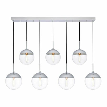 CLING Eclipse 7 Lights Pendant Ceiling Light with Clear Glass Chrome CL2952161